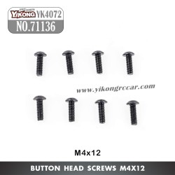 YIKONG YK4072 DF7 RC Short Truck Parts Button Head Screw (M4x12) 71136