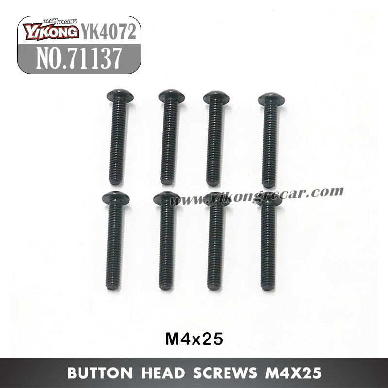YIKONG YK4072 DF7 RC Short Truck Parts Button Head Screw (M4x25) 71137