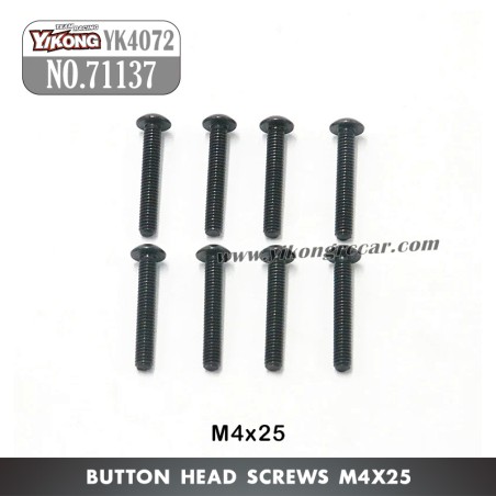 YIKONG YK4072 DF7 RC Short Truck Parts Button Head Screw (M4x25) 71137