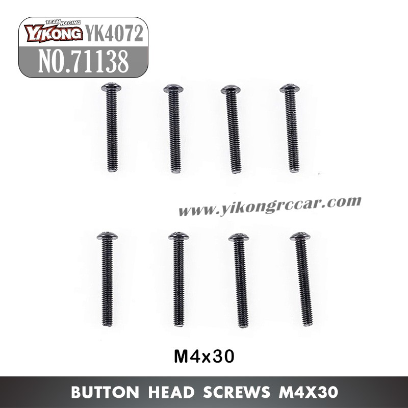 YIKONG YK4072 DF7 RC Short Truck Parts Button Head Screw (M4x30) 71138