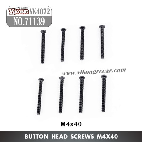 YIKONG YK4072 DF7 RC Short Truck Parts Button Head Screw (M4x40) 71139