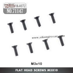 YIKONG YK4072 DF7 RC Short Truck Parts Flat Head Screws (M3x10) 71147