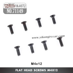 YIKONG YK4072 DF7 RC Short Truck Parts Flat Head Screws (M4x12) 71149