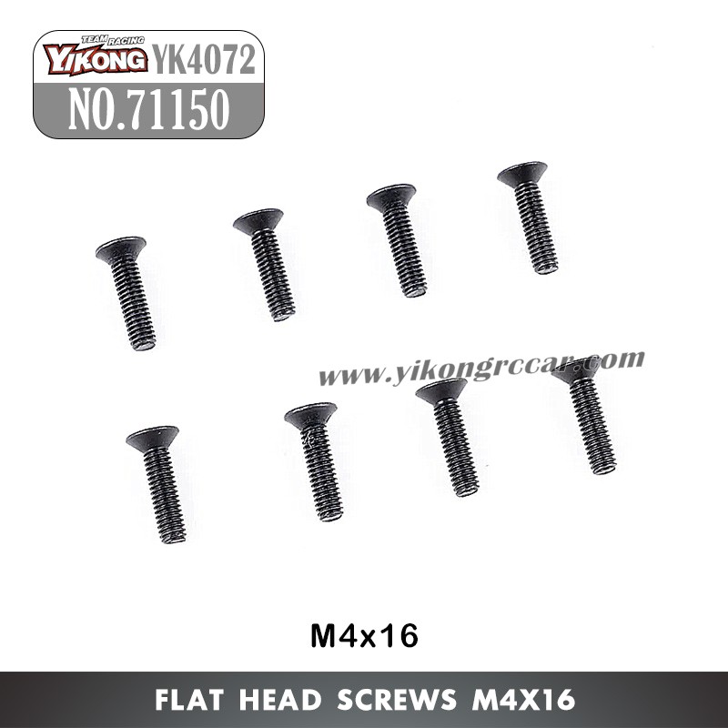 YIKONG YK4072 DF7 RC Short Truck Parts Flat Head Screws (M4x16) 71150