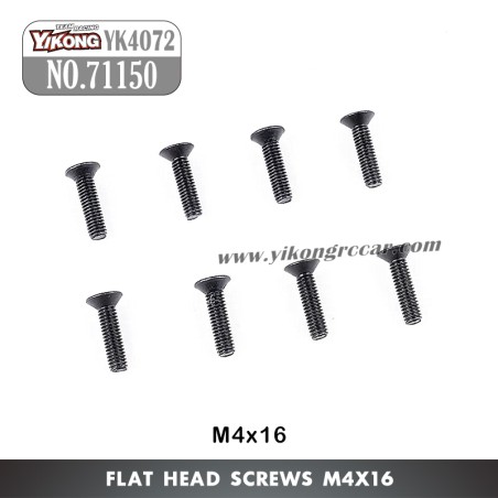 YIKONG YK4072 DF7 RC Short Truck Parts Flat Head Screws (M4x16) 71150