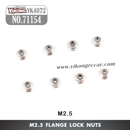 YIKONG YK4072 DF7 RC Short Truck Parts Flange Lock Nuts (M2.5) 71154