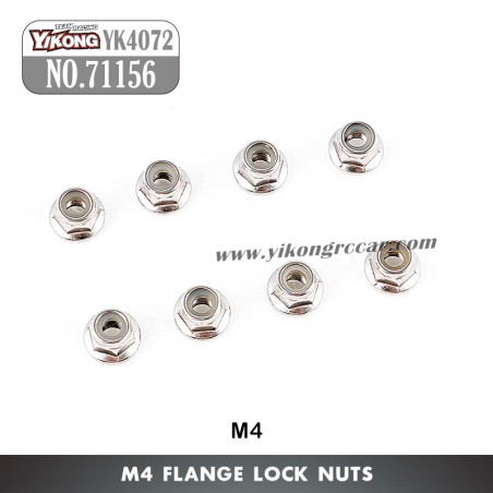 YIKONG YK4072 DF7 RC Short Truck Parts Flange Lock Nuts (M4) 71156