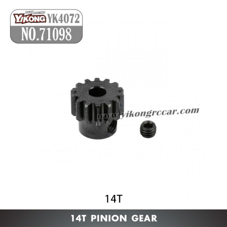 YIKONG DF7 YK4072 Parts Motor Gear 14T 71098