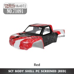 YIKONG DF7 YK4072 Parts SCT Body Shell (PC Screened) 71091 RED