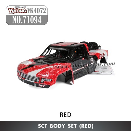 YIKONG DF7 YK4072 Parts SCT Body Set 71094 red front