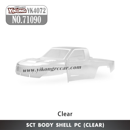 YIKONG DF7 YK4072 Parts SCT Body Shell PC (Clear) 71090