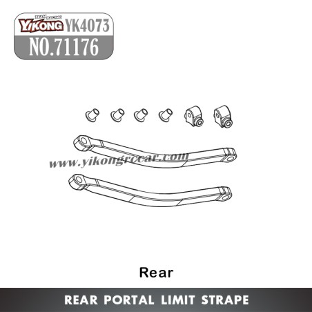 71176 YIKONG YK4073 RC Car Parts Rear Portal Limit Strape