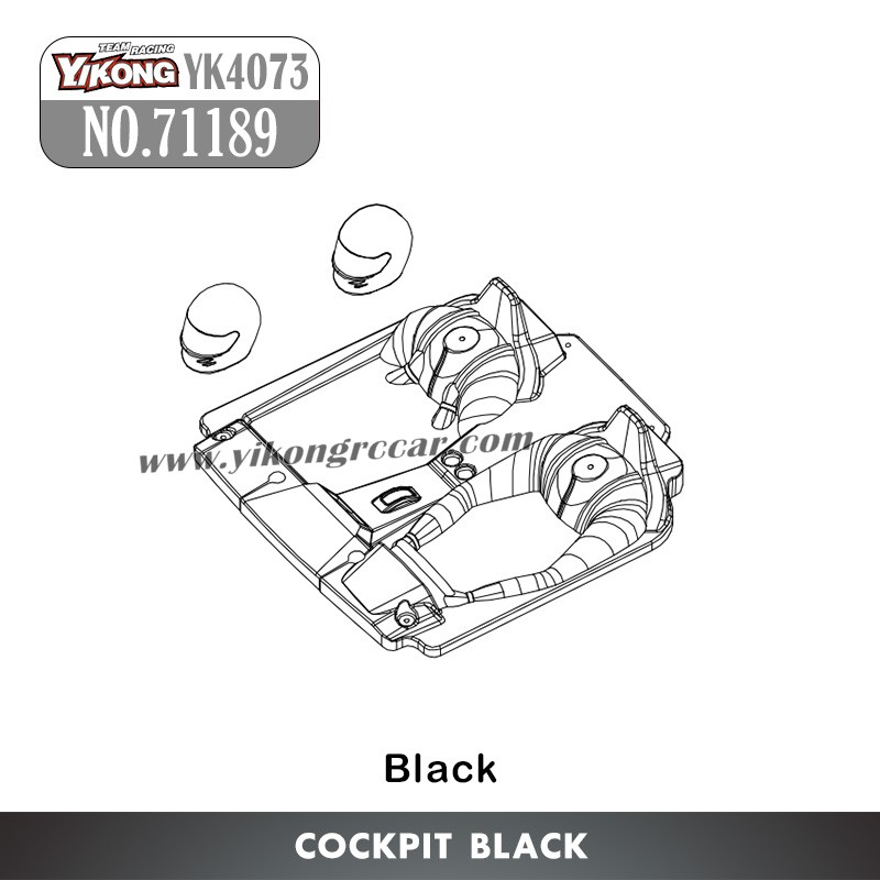 71189 YIKONG TB7 YK4073 Parts Cockpit (Black)