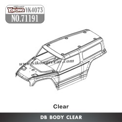 71191 YIKONG TB7 YK4073 Parts DB Body (Clear)