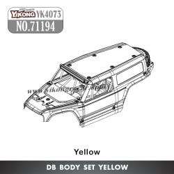 71194 YIKONG TB7 YK4073 Parts DB Body Set (Yellow)
