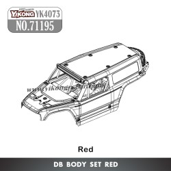 71195 YIKONG TB7 YK4073 Parts DB Body Set (Red)