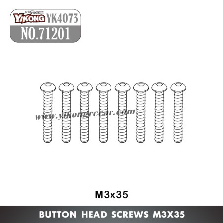 71201 YIKONG TB7 YK4073 Parts Button Head Screws (M3x35)