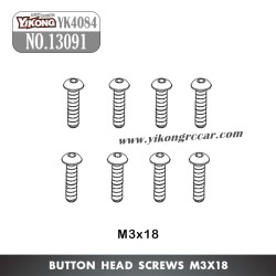 YIKONG YK4084/Pro RC Car Parts Button Head Screws (M3x18) 13091