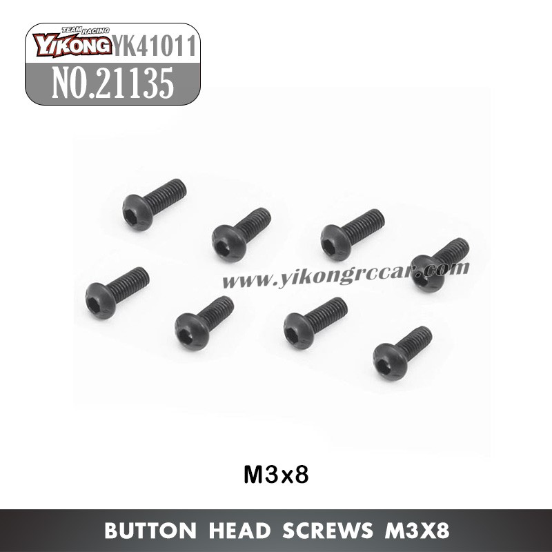 YIKONG YK41011 RC Truck Parts Button Head Screws (M3x8) 21135