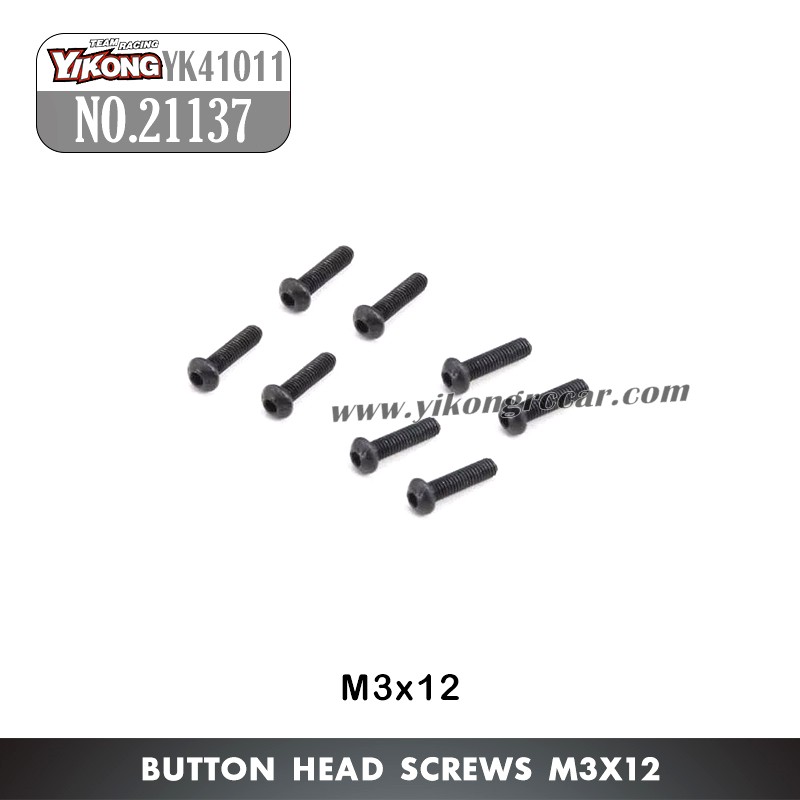 YIKONG YK41011 RC Truck Parts Button Head Screws (M3x12) 21137