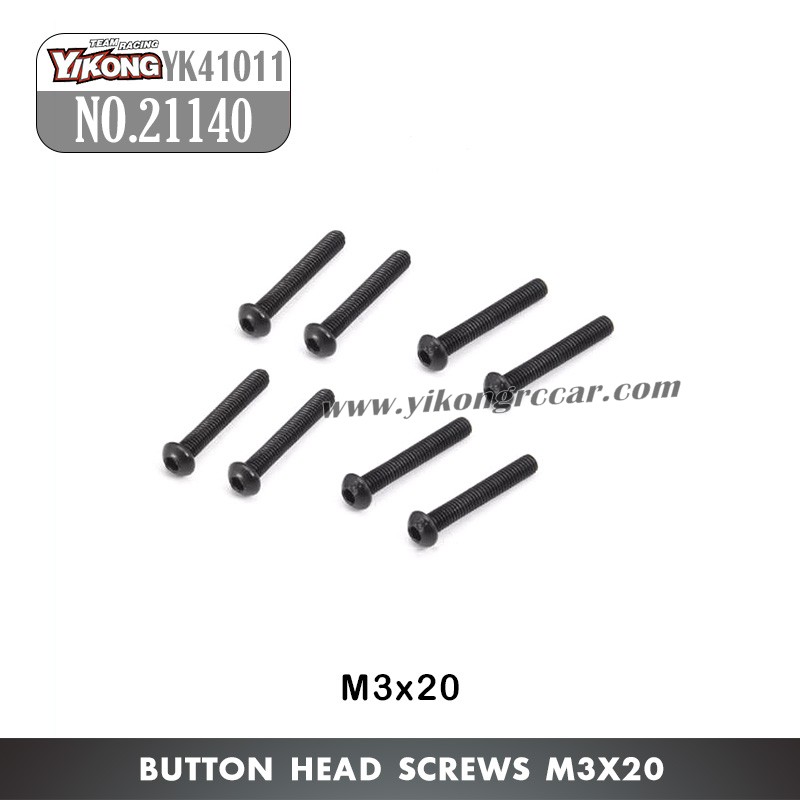 YIKONG YK41011 RC Truck Parts Button Head Screws (M3x20) 21140