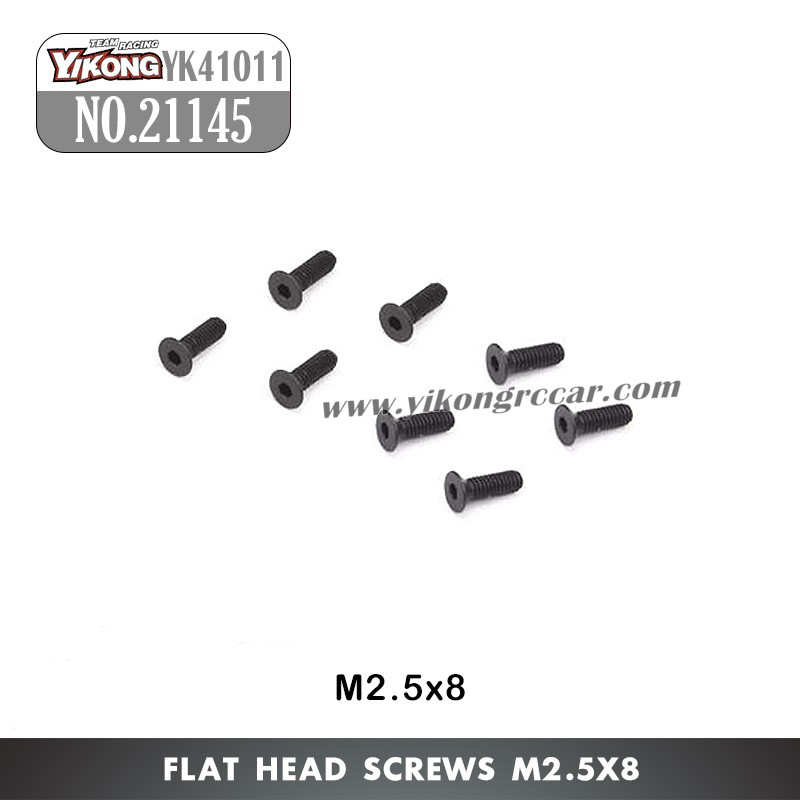 YIKONG YK41011 Parts Flat Head Screws (M2.5x8) 21145