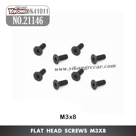 YIKONG YK41011 Parts Flat Head Screws (M3x8) 21146
