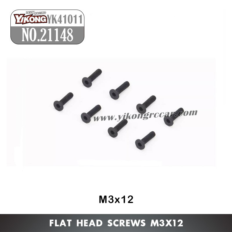 YIKONG YK41011 Parts Flat Head Screws (M3x12) 21148