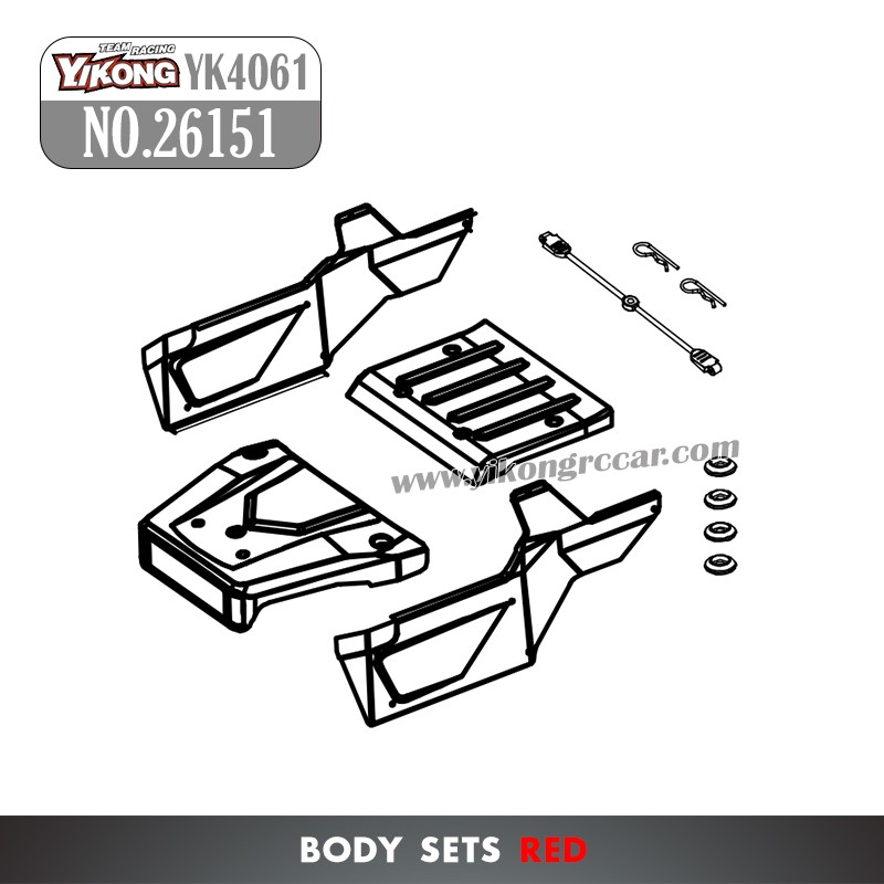YIKONG YK4061 Parts Body Sets 26151 red