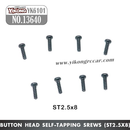 YIKONG YK6101 RC Crawler Parts Button Head Self-tapping srews (ST2.5x8) 13640
