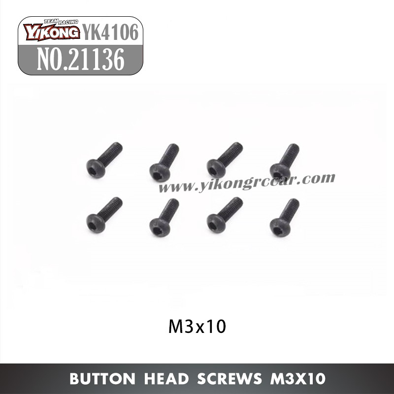 YIKONG YK4106 Pro Parts Pan head hex socket screws M3*10 21136