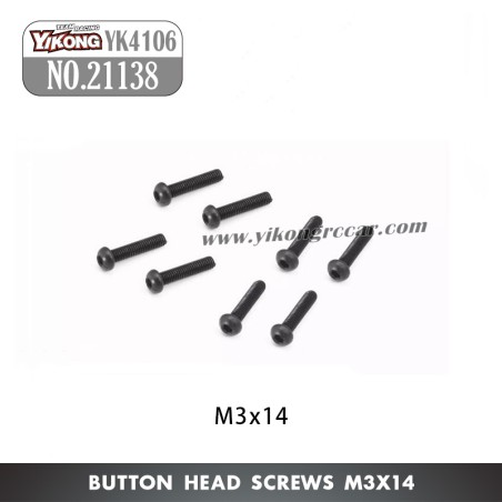 YIKONG YK4106 Pro Parts Pan head hex socket screws M3*14 21138