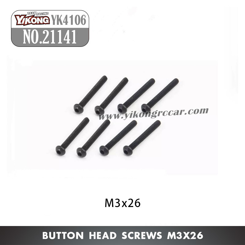 YIKONG YK4106 Pro Parts Pan head hex socket screws M3*26 21141
