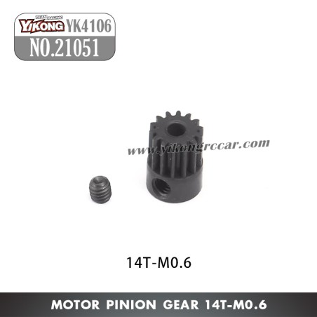 YIKONG YK4106 Pro Parts Motor Gear 14T M0.6 21051
