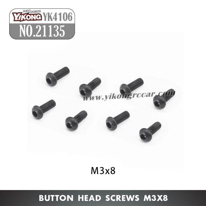 YIKONG YK4106 RC Crawler Parts Button Head Screws (M3x8) 21135