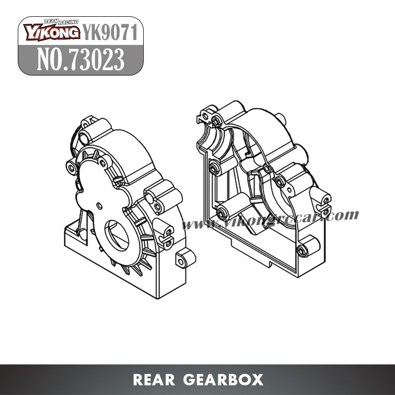YIKONG YK9071 RC Car Parts Rear Gearbox 73023
