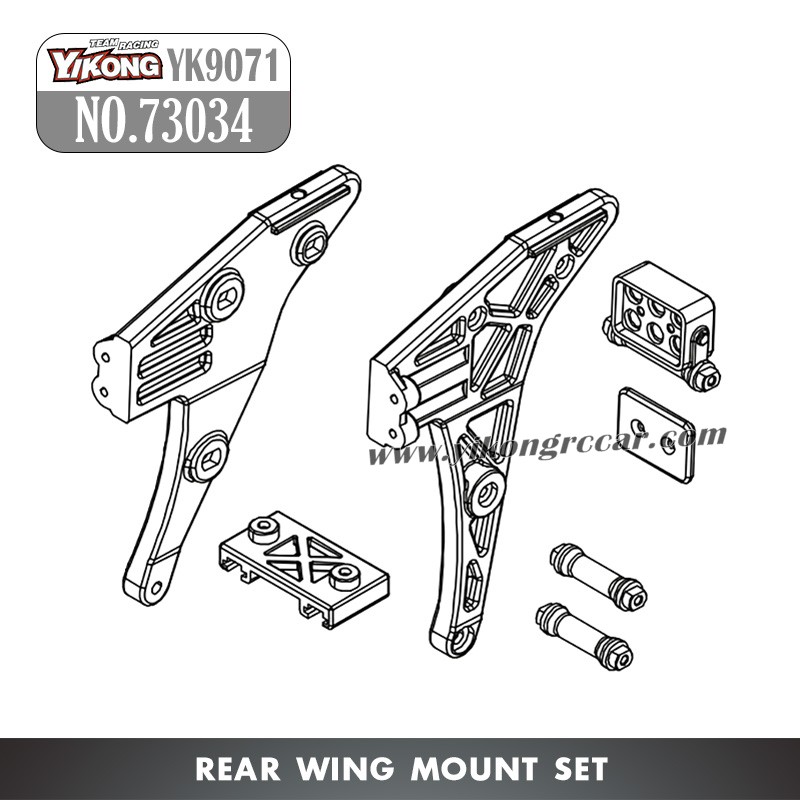 YIKONG YK9071 YT7/Pro Parts Rear Wing Mount Set 73034