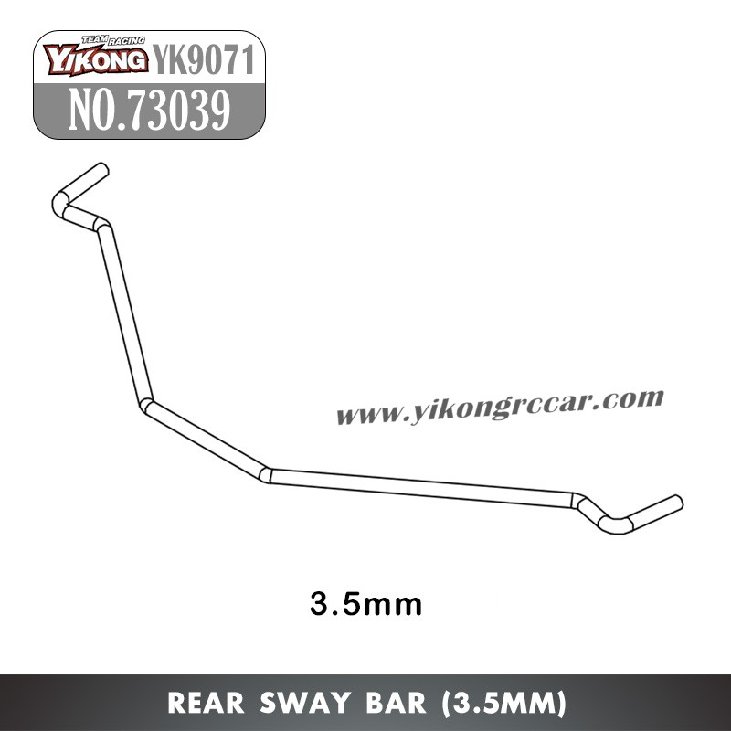 YIKONG YK9071 YT7/Pro Parts Rear Sway bar (3.5mm) 73039
