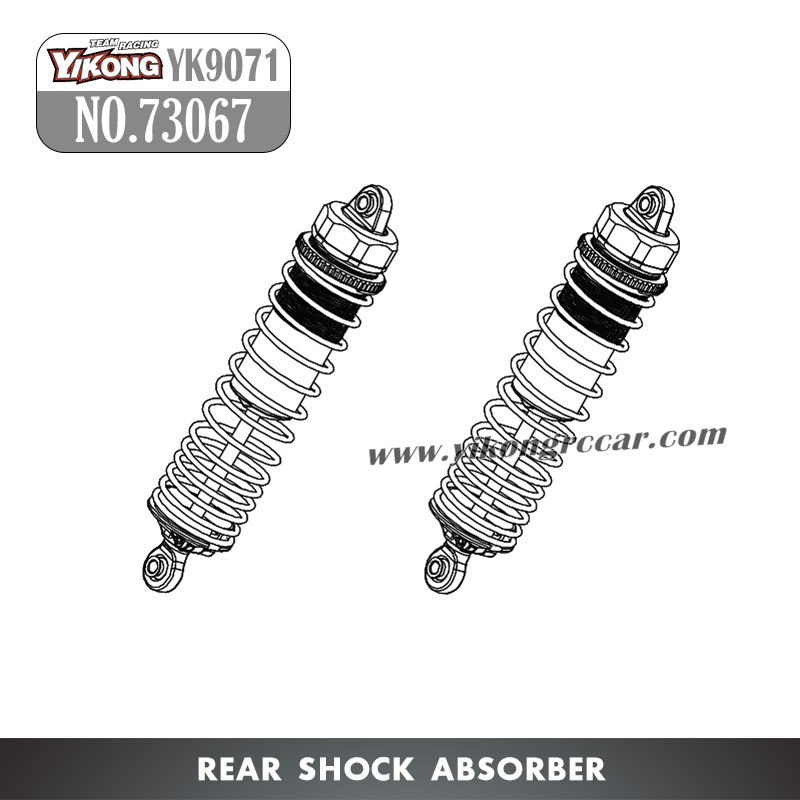 YIKONG YK9071 RC Car Parts Rear Shock Absorber 73067