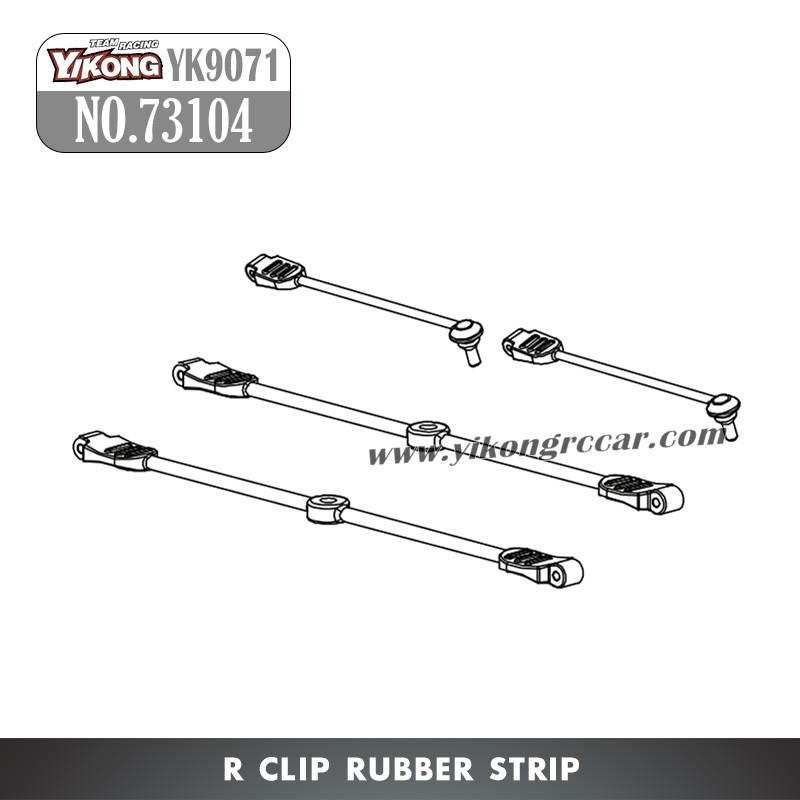YIKONG YK9071 RC Car Parts R Clip Rubber Strip 73104