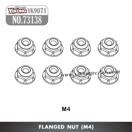 YIKONG YK9071 Parts Flanged Nut (M4) 73138