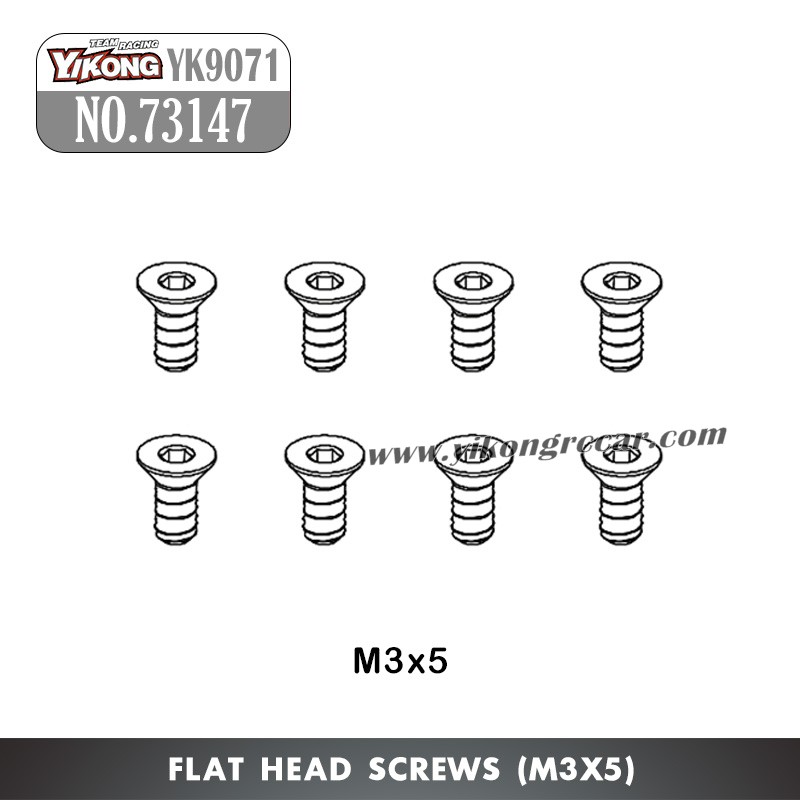YIKONG YK9071 YT7/YT7Pro Parts Flat Head Screws (M3x5) 73147