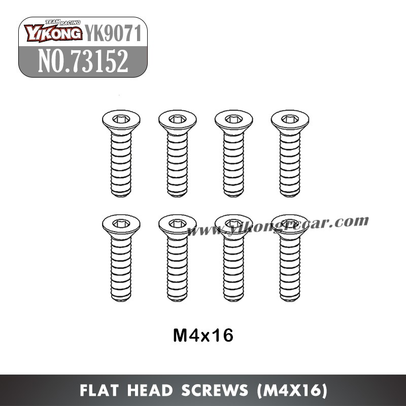 YIKONG YK9071 YT7/YT7Pro Parts Flat Head Screws (M4x16) 73152