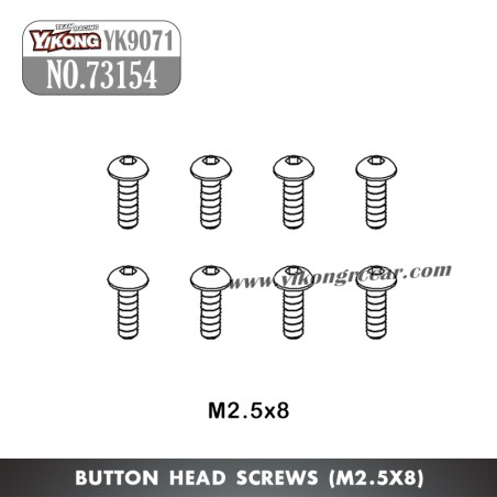 YIKONG YK9071 YT7/YT7Pro Parts Button Head Screws (M2.5x8) 73154
