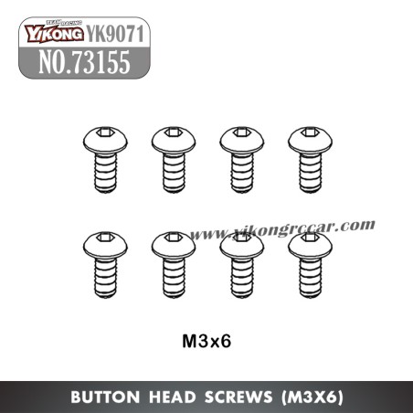 YIKONG YK9071 YT7/YT7Pro Parts Button Head Screws (M3x6) 73155