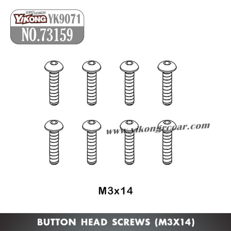 YIKONG YK9071 YT7/YT7Pro Parts Button Head Screws (M3x14) 73159