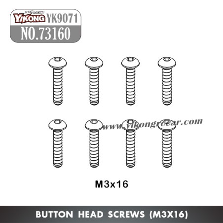 YIKONG YK9071 YT7/YT7Pro Parts Button Head Screws (M3x16) 73160
