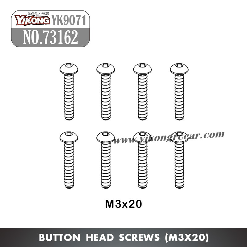 YIKONG YK9071 YT7/YT7Pro Parts Button Head Screws (M3x20) 73162