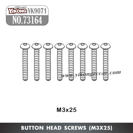 YIKONG YK9071 YT7/YT7Pro Parts Button Head Screws (M3x25) 73164