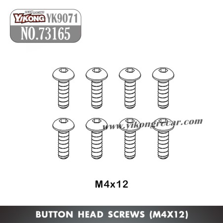 YIKONG YK9071 YT7/YT7Pro Parts Button Head Screws (M4x12) 73165